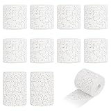 YHNDECO 10 Rollen Gibsbindenden zum Basteln, 5/7.5cm*270cm Gips Binden Set, Schnell Trocknend, zum Basteln Modellbau