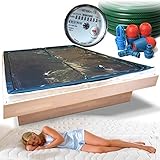Traumreiter 2X Wasserbettmatratze für Wasserbetten + Sicherheitswanne + Schlauch + Wasserzähler für richtige Wasserbett Füllmenge I Wasserkern Wasserbett Matratze