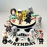 14-teiliges 3D-Kuchenaufsätze, Wars-Figuren-Set, Happy Birthday-Kuchenaufsätze, Cartoon-Party-Dekorationen