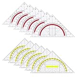 12 Stück Geodreieck Klein, Geodreieck Mit Griff Geo Dreieck Winkelmesser Schule, Für Büro Designer Studenten Malerei