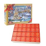 Feiertags-Puzzlekalender – 24-tägiges Festliches Denkspiel, Interaktive Puzzle-Aktivität, Winter-Countdown-Spaß, Saisonale Unterhaltung | 24-Tage-Puzzle-Kalender Für Erwachsene, Teenager, Familie, Geb