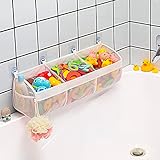 Badewannenspielzeug Aufbewahrungstasche,Badewannenspielzeug hängeorganizer Tasche,Badewannenspielzeug Mesh Tasche. Aufbewahrung und Sortierung von Spielzeug,ideal für bäder.（weiß）