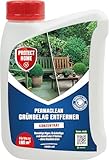 PROTECT HOME Permaclean Grünbelag-Entferner, Steinreiniger gegen Grünbeläge und Algen auf Wegen und Plätzen, 1000 ml Konzentrat für 180 m², farblos