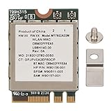 WiFi 6E Drahtlose Netzwerkkarte, 2400 Mbit/s Gigabit-Hochgeschwindigkeitsübertragungsrate Drahtlose Netzwerkkarte M.2 2400 Mbit/s, 2,4 G 5G mit 5.2