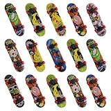 GETRICH 15 Stück Finger Skateboard, Fingerboard, Mini Skateboard Fingerskateboards Set Professionelle Skatepark Spielzeug für Kinder Partytütenfüller Kreatives Gastgeschenke (Zufällige Muster)