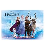 Dekora, Die Eiskönigin,Tortenaufleger aus Esspapier,Essbares Tortendeko für Kindergeburtstag, Cake Topper aus Esspapier, Glutenfrei, Laktosefrei, Ohne Zuckerzusatz, Rechteckige Waffel A5