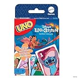 Mattel Games UNO Disneys Lilo und Stitch Kartenspiel für Kinder, Erwachsene und Familien mit Karten und Regeln, die auf dem Film basieren, JCC10