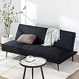 Zinus Quinn Clic Clac Schlafsofa - 2-in-1 Klappsofa - Geeignet für Gästezimmer und kleine Räume - Schwarz