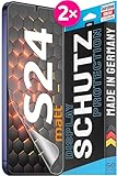 2x se® 3D SCHUTZFOLIE Entspiegelt für Samsung Galaxy S24,Anti-Staub, 100% Fingerabdruck & FaceID kompatibel, einfache blasenfreie Installation, Ultra-Klar, Stoß-Kratzfest, aus Deutschland