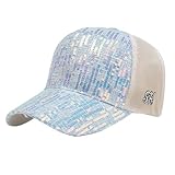 Gaming Caps Verstellbare atmungsaktive Mütze Baseball Pailletten Frauen Beach Cap Sun Männer Hap Koppelschloss (B, One Size)