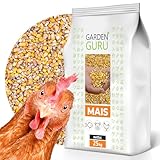 Hühnerfutter Mais gelb Futtermais Futter für Hühner ganzjährig Maiskörner für Tauben Geflügel Wild Nager Hasen 25 kg Ganzkorn GardenGuru