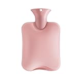 2 Stück Wärmflasche mit Bezug, Wärmflasche Kinder,Wärmflasche mit Bezug Große Wärmflasche PVC, Auslaufsicher Wärmeflasch mit Strickbezug, Bettflasche für Erwachsene & Kinder, Weihnachtsgeschenke 1L