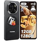 Blackview Shark 6 KI 5 G Handy Ohne Vertrag, 6.88' 120HZ Android 15 Smartphone 5G Ohne Vertrag, 12GB+128GB / 2TB TF 5000mAh & 18W, 16MP+8MP Dual 5G SIM Handys/Fingerabdruck/Face ID/GPS/OTG/NFC