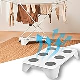 HEYDRY® Wäschetrockner für Wäscheständer - Energiesparende und Platzsparende Alternative zu herkömmlichen Trocknern - mobiler Lufttrockner - Tropfwasser geschützt - Made in Germany (weiß)