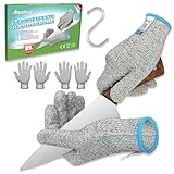 AmzFirst 2 Paar Schnittsichere Handschuhe,Küchen Handschuhe Lebensmittelkontaktqualität,Level 5 Schnittschutz,Arbeitshandschuhe,Gartenhandschuhe,Schnitzhandschuh für Holzschnitzen,Größe : 9/L