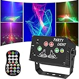 Discolicht, 120 LED-Muster Partylicht USB Neu aktualisiert aurora light Sound Aktivierte Bühnenlichter mit Drahtlose Fernbedienung für Party Dancing Bar Karaoke Weihnachten Halloween (Schwarz)
