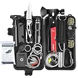 Survival Kit 30 in 1, Außen Notfall Survival Kit mit Messer/Multi-Tool für Camping, Bushcraft, Wandern,Outdoor Abenteuer (920)