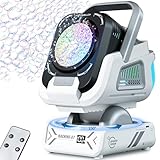 2025 Upgraded Bubble Machine mit Fernbedienung, Automatische Rotation & RGB Lichter, 1800mAh Wiederaufladbarer Akku, Typ-C-Ladung, Bubble Maker für Kinder, Hochzeiten, Geburtstagsfeiern,