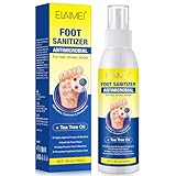 FußSpray, TeebaumöL FußGeruchsspray, Prävention Von Fußpilz, Lindert Juckreiz & SchüTzt Vor Unangenehmen GerüChen, Beseitigt FußSchweiß Und FußGeruch, Erfrischt Die FüßE 120ml