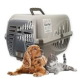Transportbox Hunde Katzen Kaninchen Hundebox Transport Auto Box Korb Katzenbox extra viele Luftschlitze sicheres Schloss
