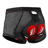 Radlerhose Damen Gepolstert Radfahren Unterwäsche Mountainbike Mountainbike Fahrrad Radfahren Shorts Reiten Bike Sport Unterwäsche Kompression Strumpfhosen Shorts 5D Gepolstert(Upgraded Underwear,XXXL