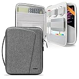 Inateck Hartschalen Tablet Tasche Hülle Kompatibel mit 11 Zoll iPad Pro M1/M2/M4 2018-2024, 11 Zoll iPad Air M2 2024, Stoßabsorbierende Tragetasche, Grau