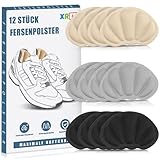6 Paar Fersenpolster, Fersenschutz Fersenkissen Selbstklebend Fersenschutzpolster gegen Reibung Fersenpads Antirutsch Einlagen für Männer Frauen(Grau&Schwarz&Hautfarben)