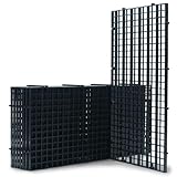 LINLAN 8 Stück 15x30cm Kunststoffgitter-Aquarium, Aquarium-Trennwand, Aquariumteiler für Bodenschutz und Aquascaping-Unterstützung (Schwarz-ohne Zubehör)