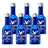 Grey Goose Vodka Miniatur 50ml – 40% Vol. – 6er-Set- [Enthält Sulfite]