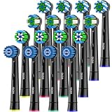 WENS Sensitive Aufsteckbürsten Kompatibel mit Braun Oral b Elektrische Zahnbürste, Zahnbürstenköpfe Geeignet für Oral-B Pro1000/2000, 4 Sensitive, 4 Precision, 4 Floss, 4 Cross, Schwarz 16er