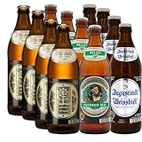 bayrisches Augustiner Bier Mix Augistiner Lager, Edelstoff und Weissbier je 4 Flaschen inkl. Bierdeckel Haus der Biere Berlin