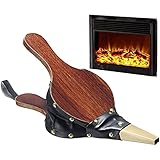 Whcctl Luftgebläse Aus Holz, Kamin Grillgebläse, Grillblasebalg Grillgebläse, Metalldüse Blasebalg Kamin mit Hängeband, Kaminbalg für Innenbereich Draussen BBQ Camping Grill Kamin Ofen