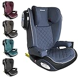 XOMAX A23 Kindersitz ISOFIX I mit Flaschenhalter I Gruppe 2/3, 15-36kg, 4-12 Jahre I mitwachsend I Bezug abnehmbar und waschbar I ECE R44/05