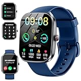 Smartwatch für Männer Frauen Anrufe annehmen/tätigen, 1,9 Zoll HD Fitness Uhr Smartwatch mit Herzfrequenz Schlaf SpO2 Monitor, 110+ Sport Schrittzähler, IP68 Wasserdicht Fitness Activity Tracker für