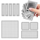 teeppo Fliegengitter Reparatur Set 39 Stück - Fliegengitter Fenster Reparatur Klebeband - Insektenschutz Fliegengitter Reparatur - Stark Selbstklebend Glasfaser - Verhindern Moskitos Insekten - Grau