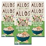 Allos Der Klassiker Bircher Müsli | Müsli ohne Zucker | Bio Müsli | Früchte Müsli | Haferflocken | Frühstückscerealien | vegan | 6er Pack (6 x 650g)