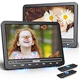 10,5 Zoll DVD Players Auto 2 mit HDMI-Eingang, 5-Stunden-Akkulaufzeit, DVD-Player Auto, USB/TF-Karte, Speicherkapazität, Wiedergabe gleicher/verschiedener Filme, Regionsfrei