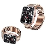 Wizvox 2025 Smartwatch - 𝐁l𝐮𝐭𝐳𝐮𝐜𝐤𝐞𝐫uhr Smart Notifications 1.9' Blutdruck Uhr Damen Sport Und Fitness,Copper