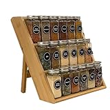 Gewürzregal Organizer: Aufbewahrungsbox für Gewürzkannen mit Schichten, Gewürzregal aus Holz, mehrschichtig, Aufbewahrungsbox für Gewürze, aus Holz, nicht rutschend
