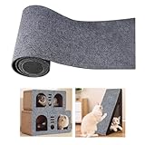 200cmx40cm Selbstklebend Kratzmatte, DIY Kratzbrett, Kratzschutz Sofa, Katzenkratzmatte, AntiKratz Tape für Katzenständer, Holzgriff, Katzenturm