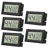 ARCELI 5 Mini Digitales Thermometer LCD Innen Hygrometer Hygrometer Thermometer Innen Reptilien Digitales Hygrometer, für Büro, Küche, Inkubator Thermometer, Thermometer Gewächshaus