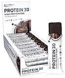 IronMaxx Protein 30 Eiweißriegel - Schokolade 24 x 35g | palmölfreier und glutenfreier Proteinriegel mit Vitaminen | für zuckerreduzierte und Low-Carb-Ernährung geeignet