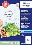 Avery Zweckform Art. 2576-150 Business Inkjet Papier (150 Blatt, 120 g/m², DIN A4, mattes Druckerpapier, einseitig beschichtet, sofort trocken & wischfest, Flyerpapier für Inkjet-Drucker) weiß
