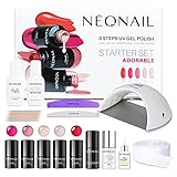 NEONAIL Starter Set ADORABLE - LED UV Lampe - UV Nagellack - Shellac - Maniküre Set - Top - Shellac Set Starterset mit Lampe - Sets - Nagellack Set - Farben - Base - Manicure - Nagelset
