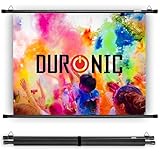 Duronic BPS80 Leinwand | 4:3 Hängeleinwand 80' Zoll 163 x 122 cm | Heimkino mit 4K Full HD 3D | Gain 1.0 | Projektionsleinwand für Wandmontage | Beamerleinwand für Büro Präsentationen, Schulen