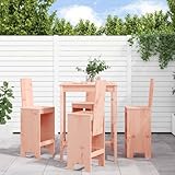WSJHUHK Home-Outdoor Gartenmöbel-Set, 5-teilig, Massivholz, Douglas