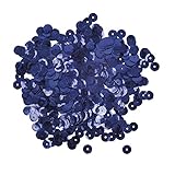 Rayher 3927010 Pailletten, gewölbt, 6 mm ø, SB-Box 4000 Stück, dunkelblau, D.blau