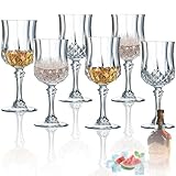 Rliocvhe Schnapsgläser 5cl, Schnapsgläser-Set 6, Likörglas mit Stiel, Klares Sherryglas,für Tequila, Holiday Gatherings, Family Bars, Glas kleines Weinglas