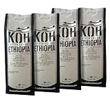 KoffeeONHOME Äthiopischer Kaffee in ganzen Bohnen 2 kg (4x500 g) – 100 % Arabica aus Oromia – Natürlich geröstet – Fruchtige Zitrusnoten – Ideal für Espresso & Mokka