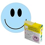 TimeTEX - Belobigung-Aufkleber Gesichter/Smiley bunt - 500 Aufkleber in praktischer Spender-Box - Timetex 62765